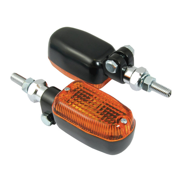 Bike It Bike it adjustable stem indicators with black body and amber lens